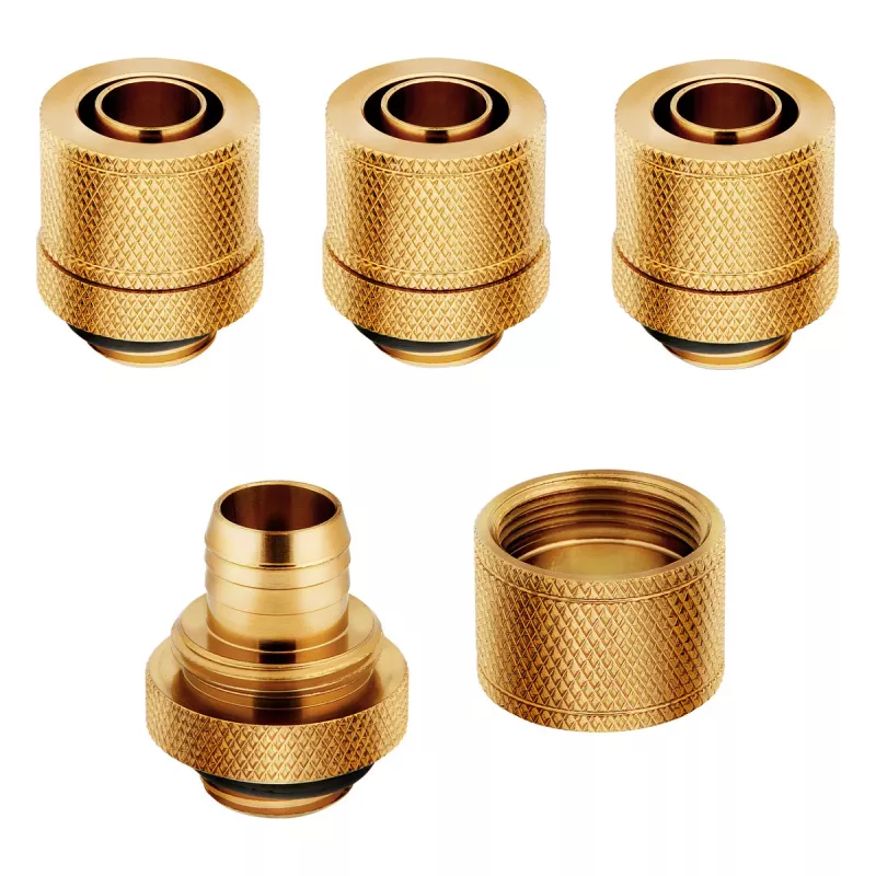 Corsair Hydro X Series XF Compression G1/4 13/10 Fittings Viererpack - Gold