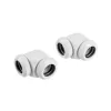CORSAIR Hydro X Series XF Hardline Adapter 90 Grad 12mm OD auf 12mm OD Hardtube - 2er-Pack, Weiß
