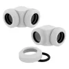 CORSAIR Hydro X Series XF Hardline Adapter 90 Grad 12mm OD auf 12mm OD Hardtube - 2er-Pack, Weiß