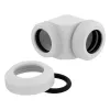 CORSAIR Hydro X Series XF Hardline Adapter 90 Grad 12mm OD auf 12mm OD Hardtube - 2er-Pack, Weiß