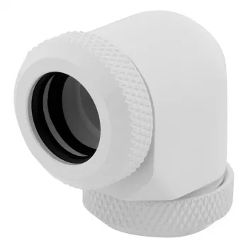 CORSAIR Hydro X Series XF Hardline Adapter 90 Grad 12mm OD auf 12mm OD Hardtube - 2er-Pack, Weiß
