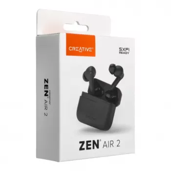 Creative Zen Air 2 True Wireless In-Ear Kopfhörer mit Hybrid-ANC, Schwarz