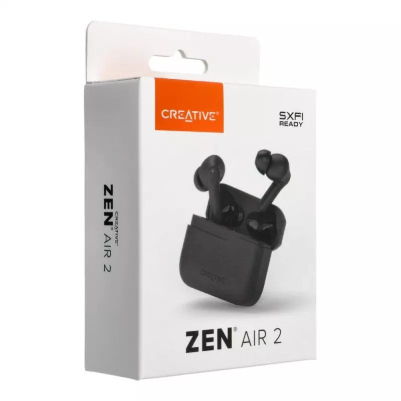 Creative Zen Air 2 True Wireless In-Ear Kopfhörer mit Hybrid-ANC, Schwarz