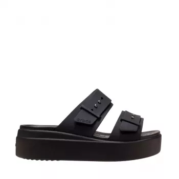 Crocs Brooklyn Low Wedge Sandalen Damen Schwarz EU 38-39