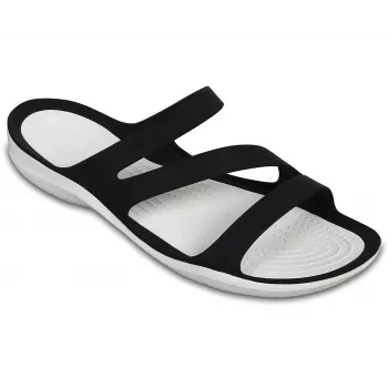 Crocs Swiftwater Sandale Damen Schwarz Weiß 36-37