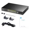 Cudy GS1018PS2 16-Port Gigabit PoE+ Switch mit 2 Uplink-Ports und 2 SFP-Steckplätzen 200W