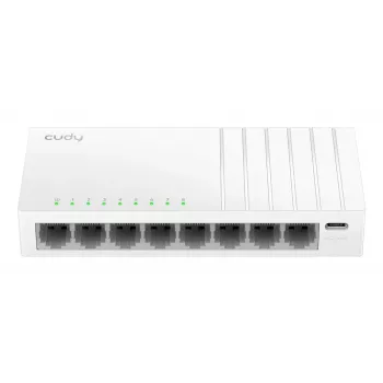 CUDY GS108U 8-Port Gigabit Unmanaged Switch, Metallgehäuse, USB-C-Stromversorgung
