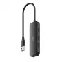 Cudy UH40A PortMate USB-A auf 4-Port USB 3.0 Hub 5Gbps Nur Daten Kunststoff Kompakt Schwarz