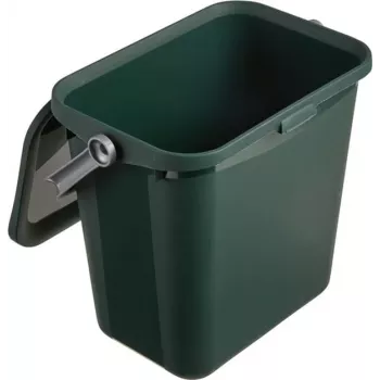 Curver Multiboxx Bio 6L grüner Kompostbehälter aus recyceltem Kunststoff mit belüftetem Deckel