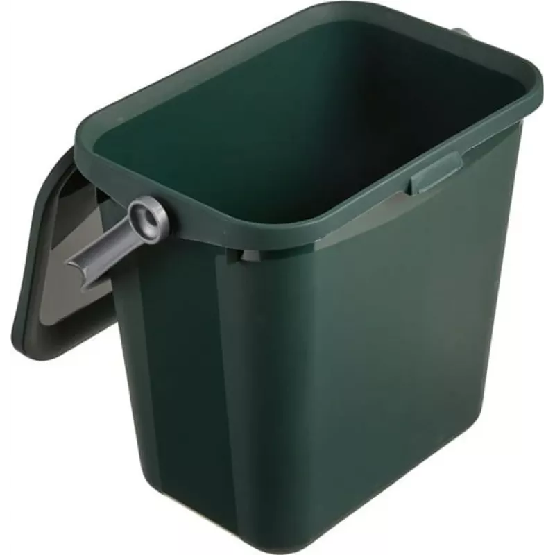 Curver Multiboxx Bio 6L grüner Kompostbehälter aus recyceltem Kunststoff mit belüftetem Deckel