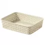 CURVER My Style A5 Aufbewahrungskorb in Creme – Rattan-Effekt-Geflecht, stapelbar & nestbar