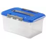 Curver Optima 15L Aufbewahrungsbox mit Deckel und Griff, Transparent/Blau