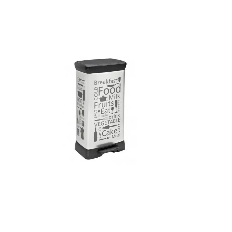 CURVER Pedal Waste Bin 50L / IML Kitchen Silver