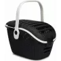 CURVER Haustiertransportbox Graphit - Rattan-Optik Kunststoffbox für Katzen & kleine Hunde bis 8kg