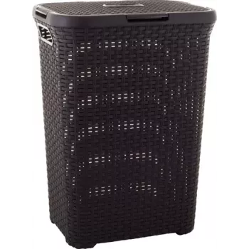 Curver Style 144873 Wäschekorb 60 L eckig Rattan braun