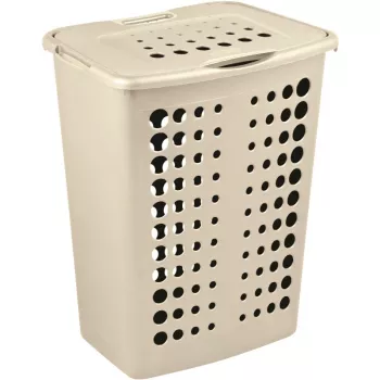 Curver Victor 40L Wäschekorb, Creme, 39,7 x 29,9 x 50 cm