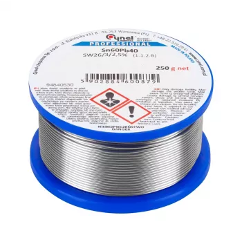 CYNEL ZINNROLLE 2,5 mm 250 g Sn60Pb40 Kolophoniumkern-Lötdraht