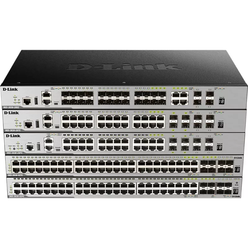 D-Link DGS-3630-52TC L3 Managed Stackable Switch - 48x Gigabit + 4x 10G SFP+, Rackmount