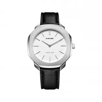 D1 Milano SSLL03 Herrenuhr 36mm Quarz Edelstahl Schwarzes Zifferblatt