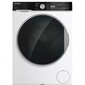 DAEWOO WD-FC85514W1A-DE Frontlader-Waschmaschine, 8 kg, 1400 U/min, Weiß/Schwarz