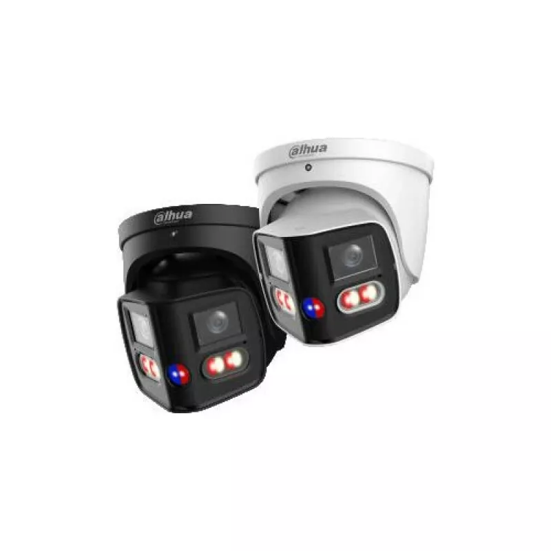 Dahua IPC-PDW31259-A180-AS-PV-0280B-BLACK TIOC Duo 8MP Panorama 180° IP Sicherheitskamera, Schwarz