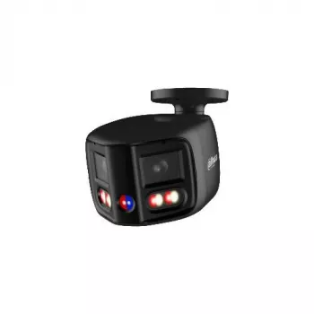 DAHUA IPC-PFW31259S-A180-E2-AS-PV-0280B-BLACK 5MP Dual-Lens Panorama IP-Kamera mit aktiver Abschreckung, Schwarz