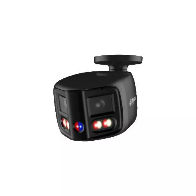 DAHUA IPC-PFW31259S-A180-E2-AS-PV-0280B-BLACK 5MP Dual-Lens Panorama IP-Kamera mit aktiver Abschreckung, Schwarz
