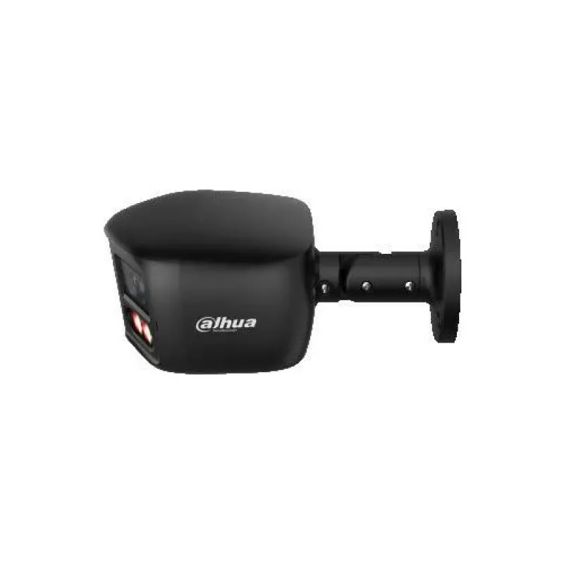 DAHUA IPC-PFW31259S-A180-E2-AS-PV-0280B-BLACK 5MP Dual-Lens Panorama IP-Kamera mit aktiver Abschreckung, Schwarz