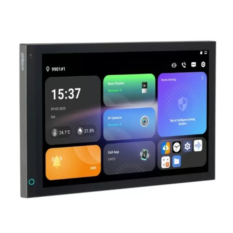 DAHUA SCP3044A-BZ 7-Zoll-Innenmonitor für IP-Video-Gegensprechanlage, Wi-Fi, PoE, Schwarz