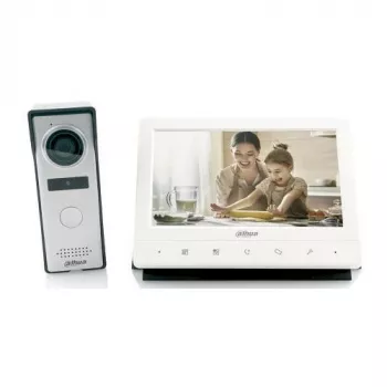 Dahua Technology KTA02 Video-Türsprechanlagen-Kit - 7-Zoll-Innenmonitor, 1MP-Außenstation, 4-Draht-Analog-Gegensprechanlage