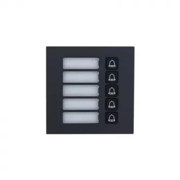 Dahua Technology VTO4202FB-MB5 Rufknopfmodul, 5 Tasten, Silber/Schwarz, IP65, IK07