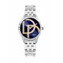 Daisy Dixon Damenuhr DD105SM Analog Quarz 35mm Silbernes Zifferblatt Graues Kunstlederband