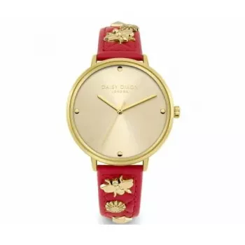 Daisy Dixon Damen DD133PG Analog Quarzuhr 38mm Roségold Pink Kunstleder