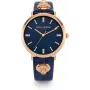 Daisy Dixon Damenuhr DD164URG Quarz Analog 38mm Roségoldfarbenes Gehäuse Graues Lederarmband