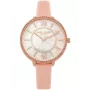 Daisy Dixon Damen Quarz Analog Uhr DD088PRG - 36mm Roségold Zifferblatt, Pinkes Lederarmband