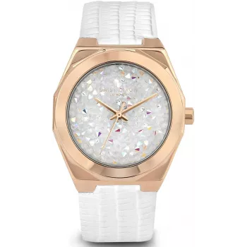Daisy Dixon Damen Quarz Analog Armbanduhr DD120WRG 36mm Roségold Weiß