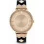 DAISY DIXON Damen Quarz Analoguhr DD107BRG - 35mm Roségold & braunes Leder