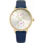 Daisy Dixon Damenuhr DD086UG 36mm Quarz Analog Silbernes Zifferblatt Graues Lederarmband