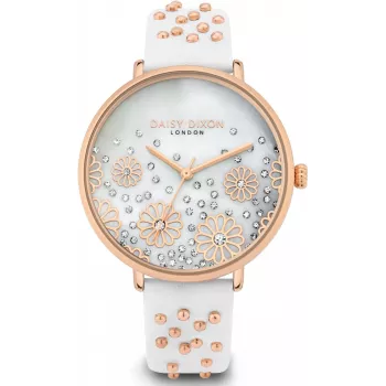Daisy Dixon Damenuhr DD111WRG 38mm Roségold Grau Kunstleder