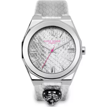 Daisy Dixon Damenuhr DD117S 36mm graues Lederarmband