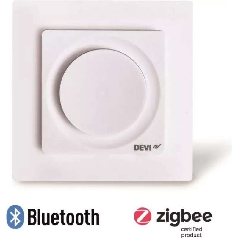 DANFOSS DEVI DEVIreg Display Connect Programmierbarer smarter Thermostat mit App-Steuerung, Touchscreen, Polarweiß (RAL 9016)