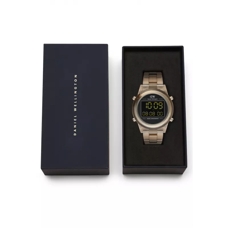 DANIEL WELLINGTON Classic Black Sheffield 42mm Rose Gold Watch DW00100767