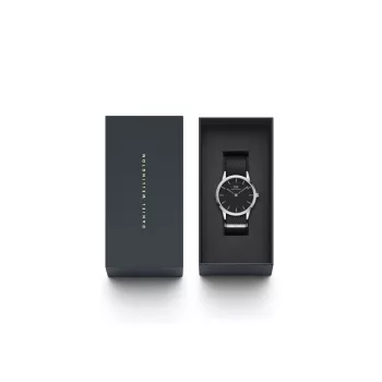 DANIEL WELLINGTON Classic Herrenuhr 40mm Roségold Edelstahl Schwarzes Leder