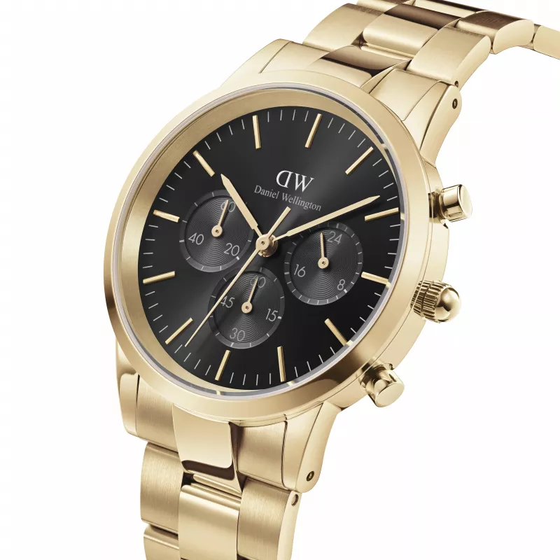 DANIEL WELLINGTON Classic Herrenuhr 42mm Roségold Schwarzes Leder DW00100641