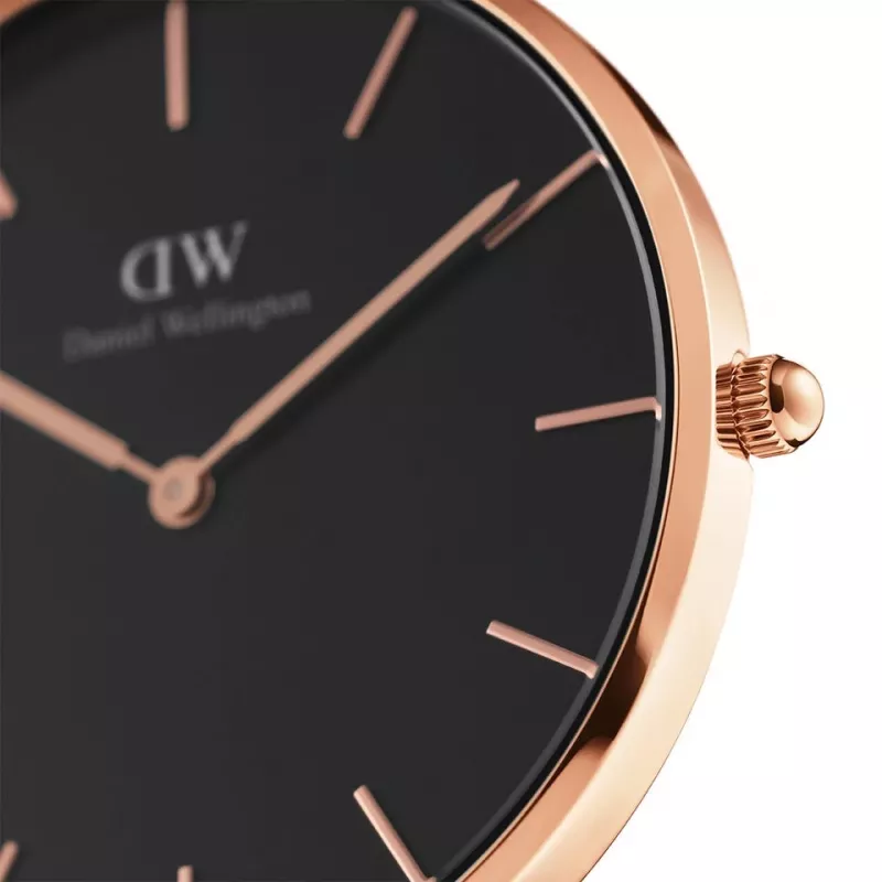 DANIEL WELLINGTON Classic Petite Damenuhr 36mm Roségold Edelstahl Mesh DW00100303