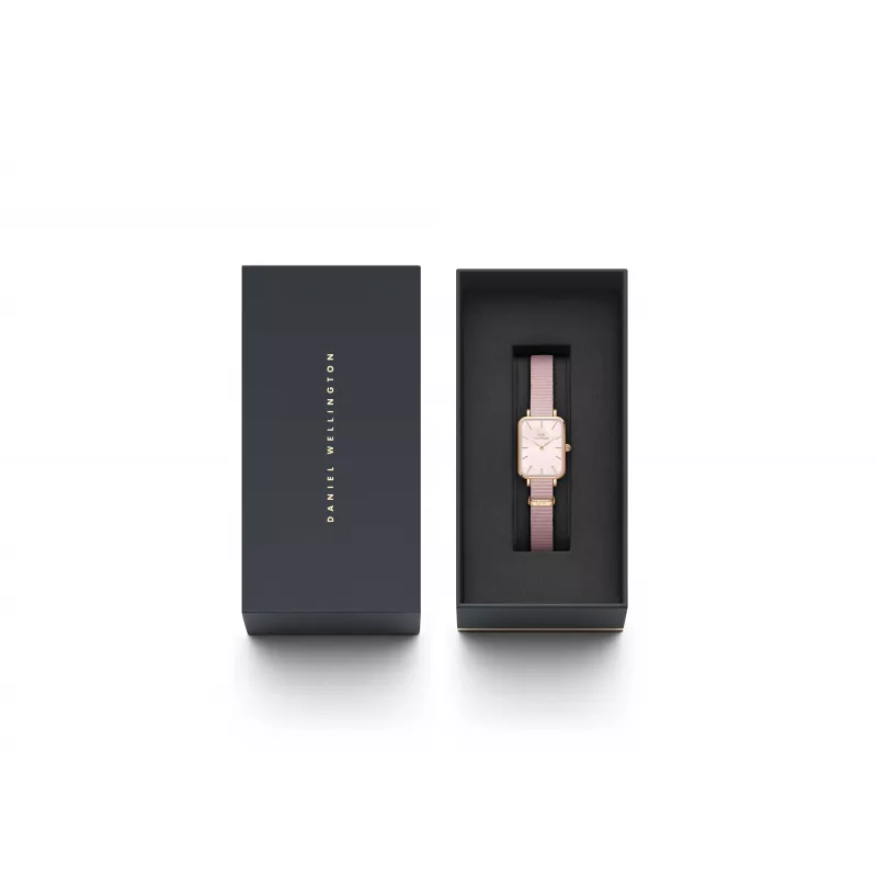 DANIEL WELLINGTON Petite Lumine Damenuhr 20mm Roségold Edelstahl Mesh Perlmutt-Zifferblatt DW00100509