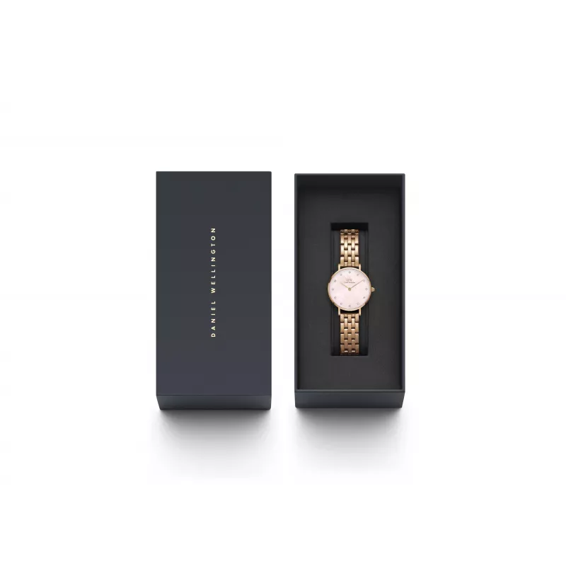 DANIEL WELLINGTON Petite Lumine Damenuhr 28mm Roségold Edelstahl Mesh DW00100617