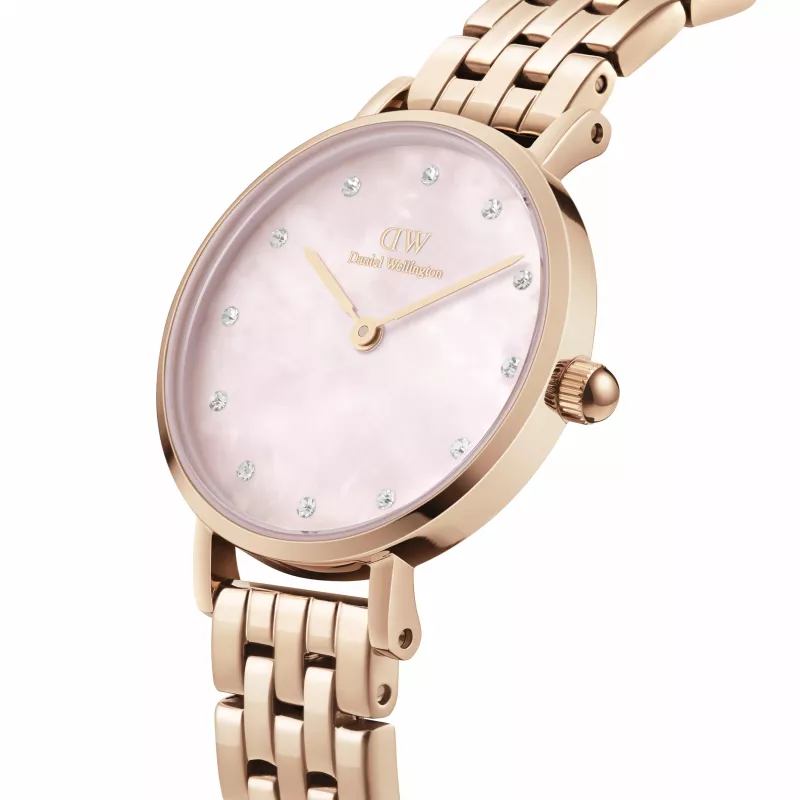 DANIEL WELLINGTON Petite Lumine Damenuhr 28mm Roségold Edelstahl Mesh DW00100617