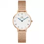 DANIEL WELLINGTON Petite Lumine Damenuhr 28mm Roségold Edelstahl Weißes Perlmuttzifferblatt