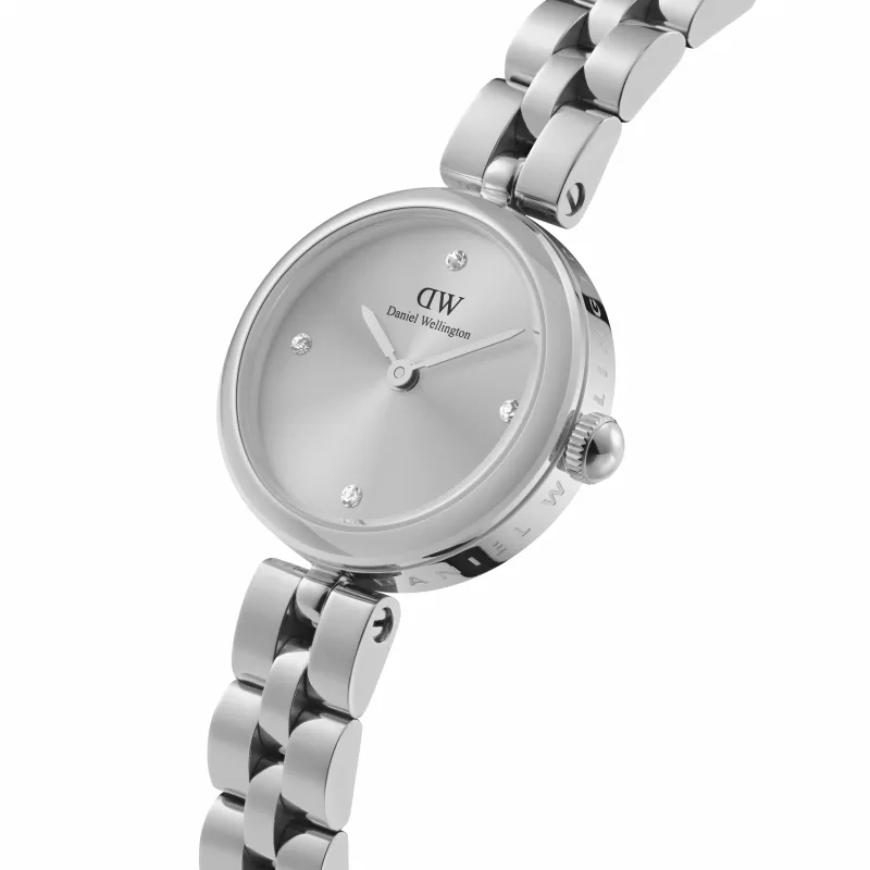 Daniel Wellington Quadro Mini Pressed Sheffield Damenuhr DW00100719 - 22mm Roségold-Edelstahlgehäuse, Cremeweißes Zifferblatt, Schwarzes italienisches Lederarmband